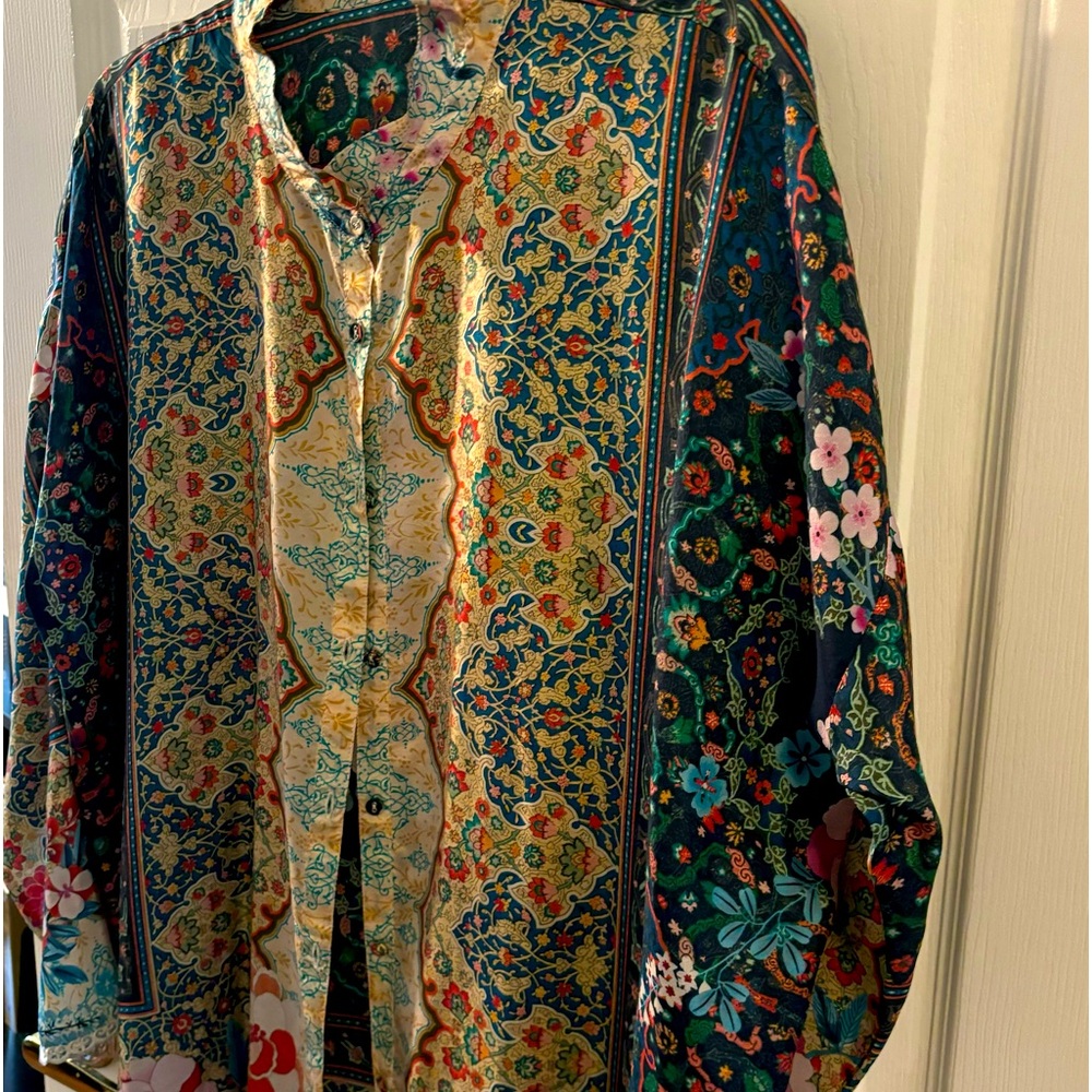 Beautiful JohnnyWas 100% Silk Blouse